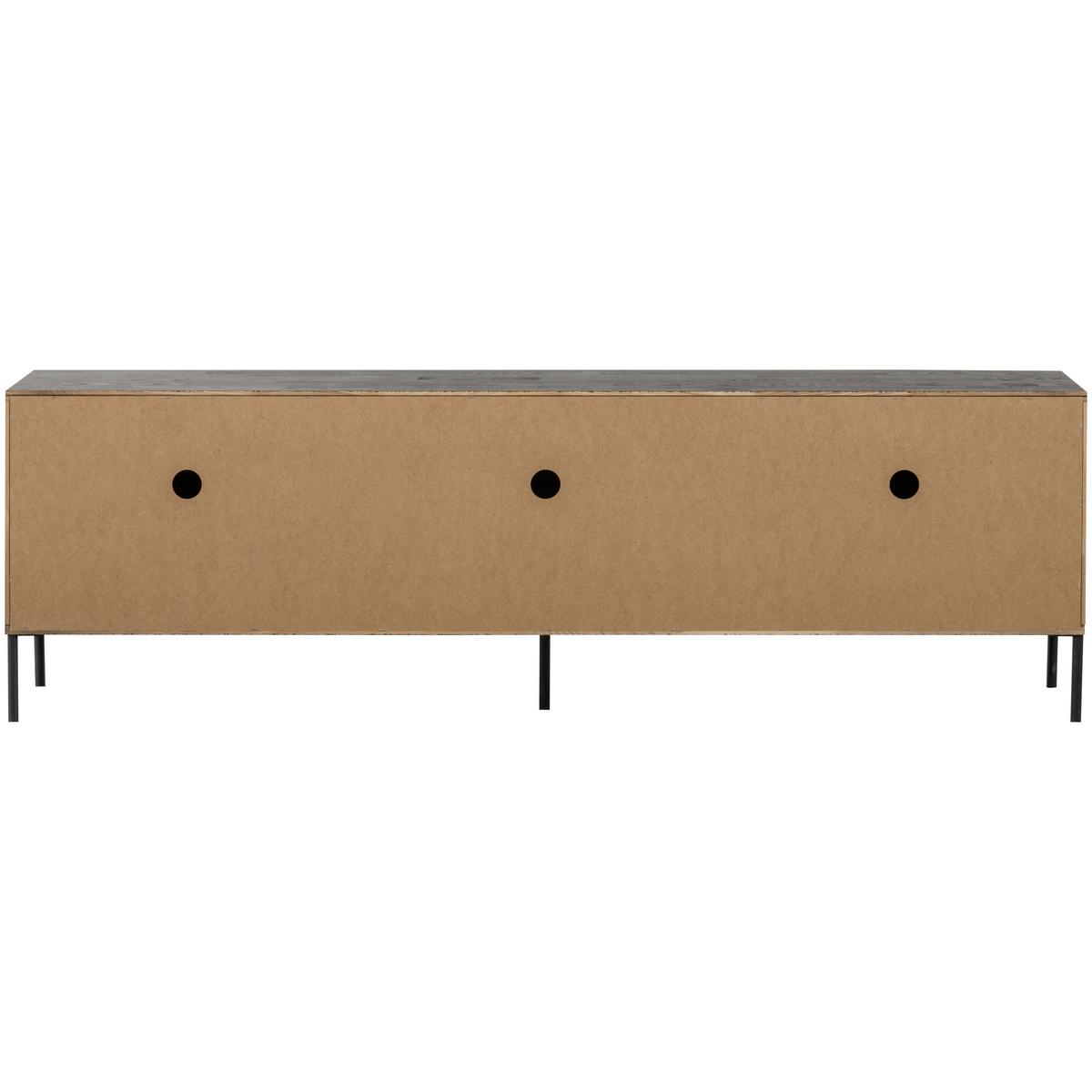LOWBOARD Gravure Braun B: 180cm - Schwarz/Braun, Design, Holz (180/56/46cm) - Livetastic
