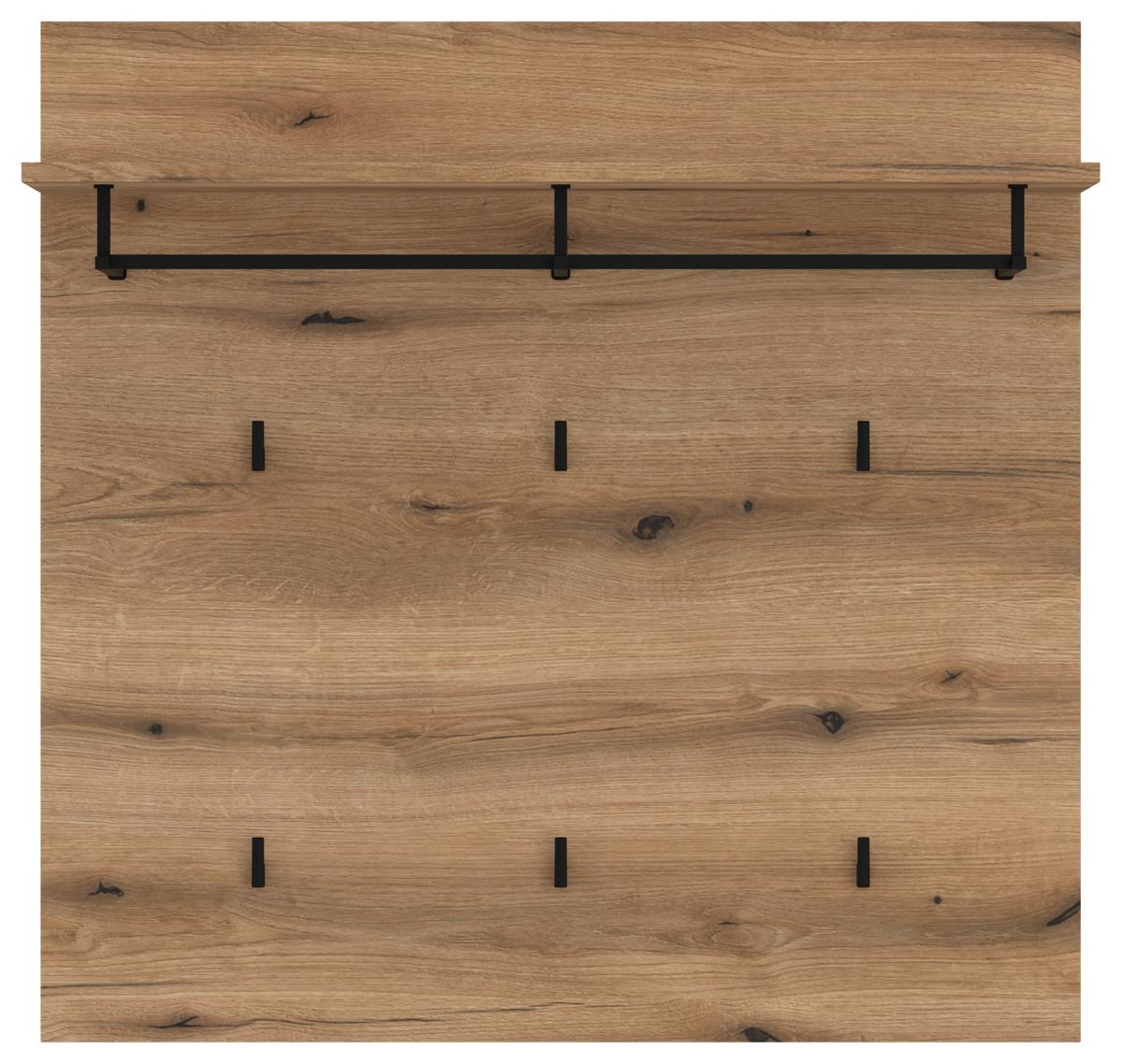 Garderobenpaneel Delamar Eichefarben Dekor B: 88,2 cm - Eichefarben, Trend, Holzwerkstoff (88,2/86,5/28cm)