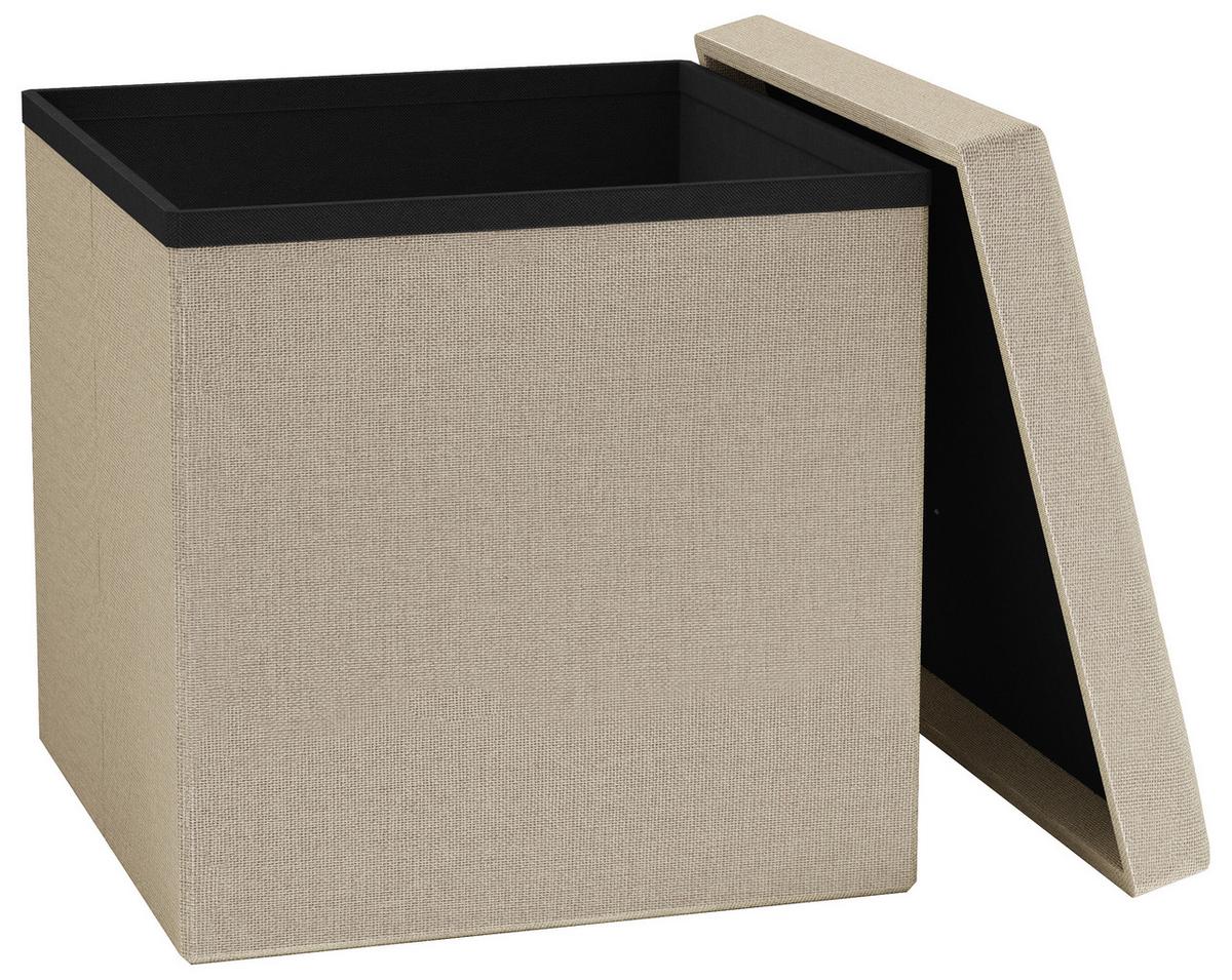 Sitzbox Boxas Creme B: 38 cm - Creme, Basics, Holzwerkstoff/Kunststoff (38/38/38cm) - MID.YOU