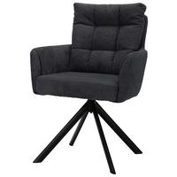 Karosszék Susan Giga-S - fekete/sötétszürke, Konventionell, textil/fa (59/90/66cm)