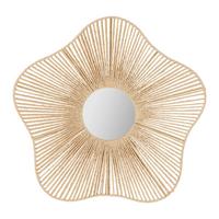 Nástěnné zrcadlo P: 66cm - hnědá, Romantický / Rustikální, kov/kompozitní dřevo (66/66/12cm) - Premium Living