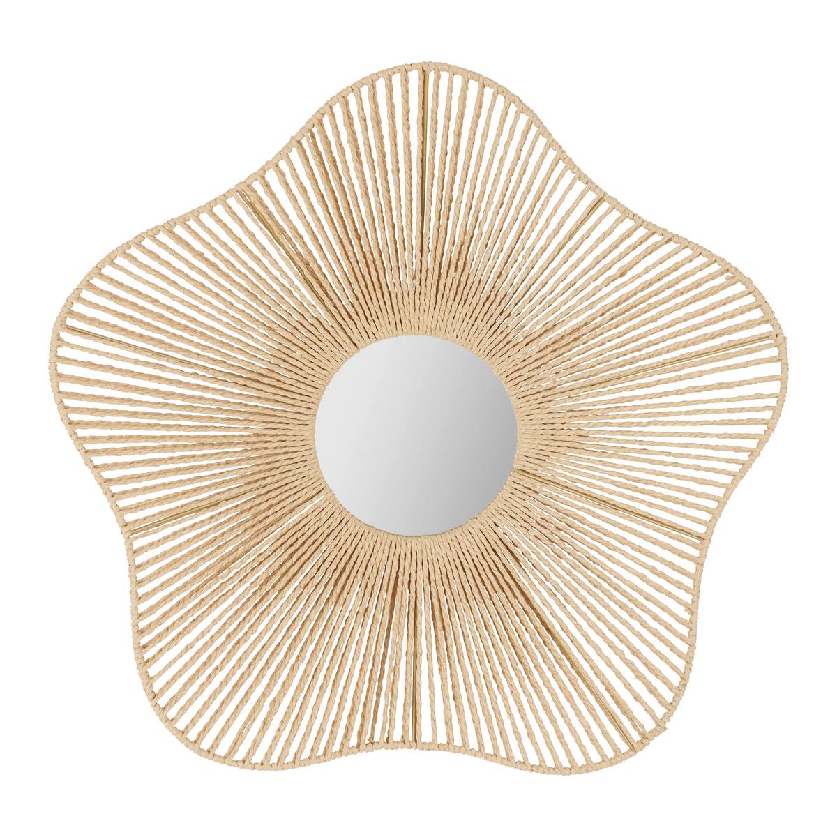 Nástěnné zrcadlo P: 66cm - hnědá, Romantický / Rustikální, kov/kompozitní dřevo (66/66/12cm) - Premium Living