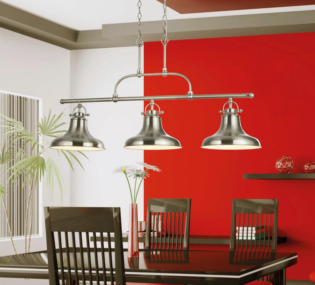 Pendelleuchte Dallas 3193-3ss - Silberfarben, LIFESTYLE, Metall (26/150/96cm)