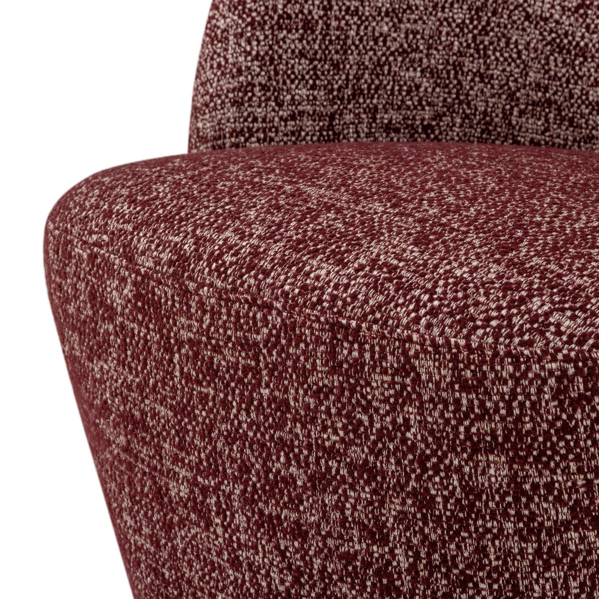 Sessel Serra Bordeaux B: 70cm - Bordeaux/Schwarz, Design, Textil (70/68/77cm) - Livetastic