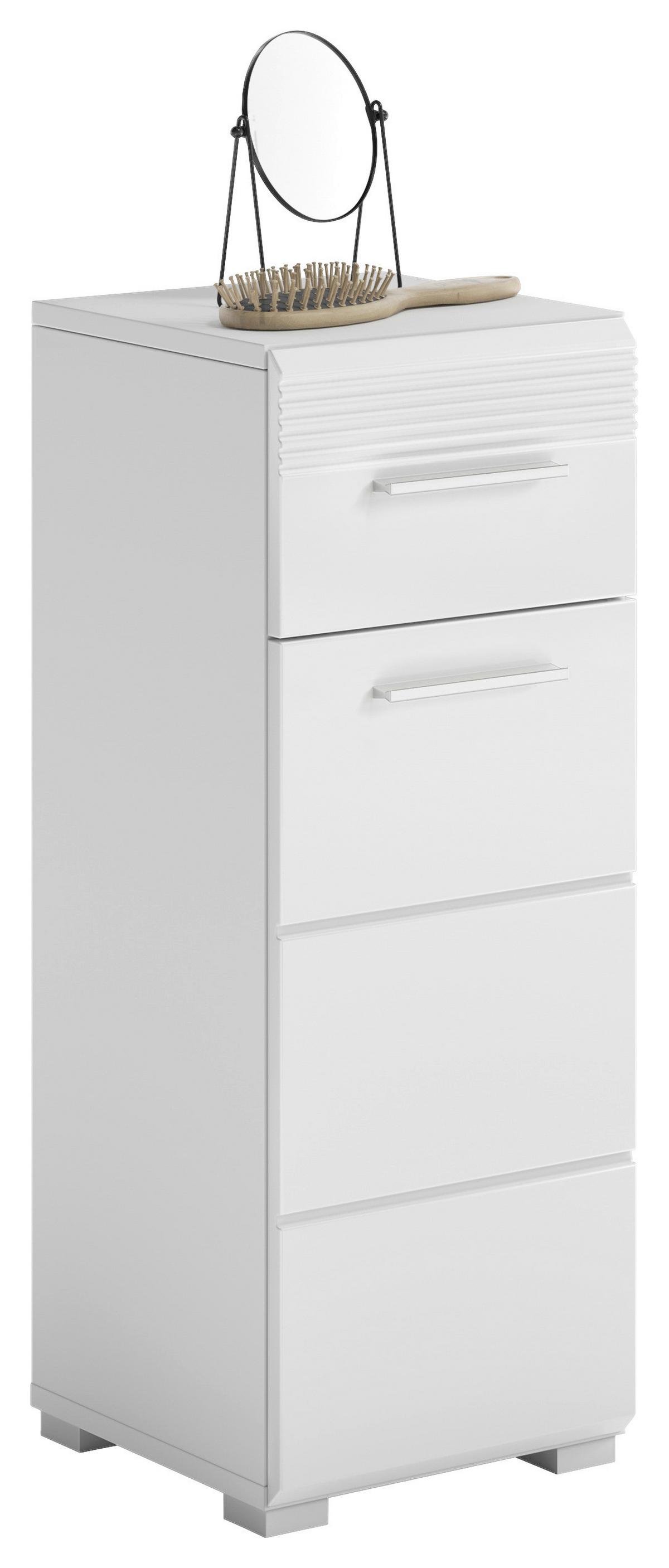 Unterschrank Linus Weiß B: 60 Cm - Weiß Hochglanz/Weiß, MODERN, Holzwerkstoff (30/79/31cm) - MID.YOU