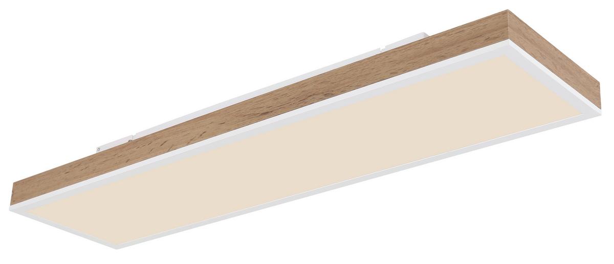 Led-deckenleuchte 416080wwd4-Cct - Dunkelbraun/Opal, Natur, Holzwerkstoff/Kunststoff (80/20/7,8cm) - Globo