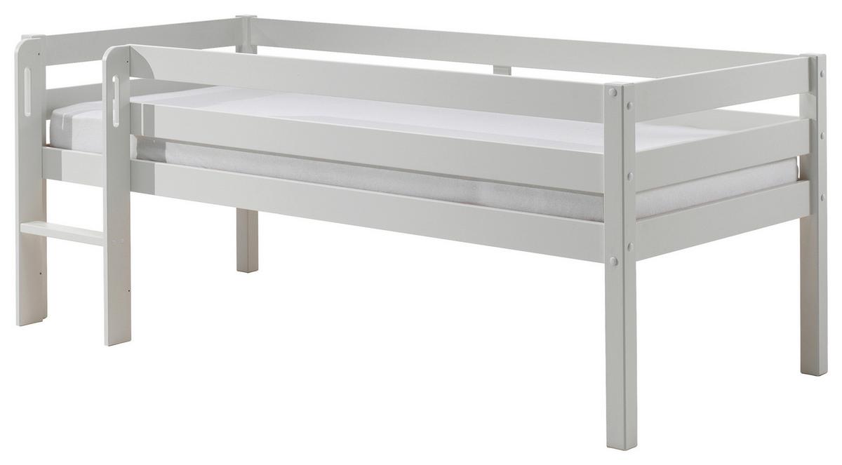 Hochbett Pino Weiß Lackiert 90x200cm - Weiß, MODERN, Holz/Holzwerkstoff (90/200cm) - Vipack