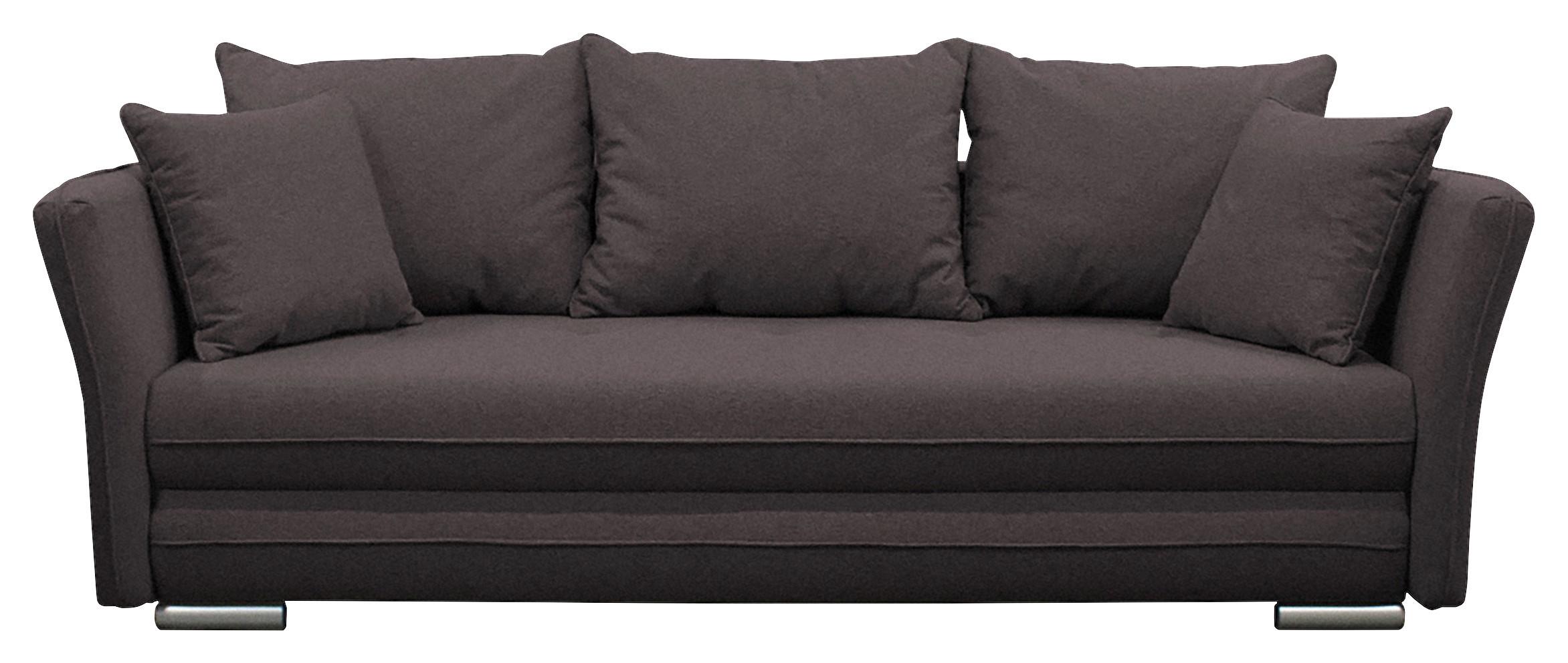 2-Sitzer-Sofa mit Schlaffunktion Modi + Bettkasten Braun