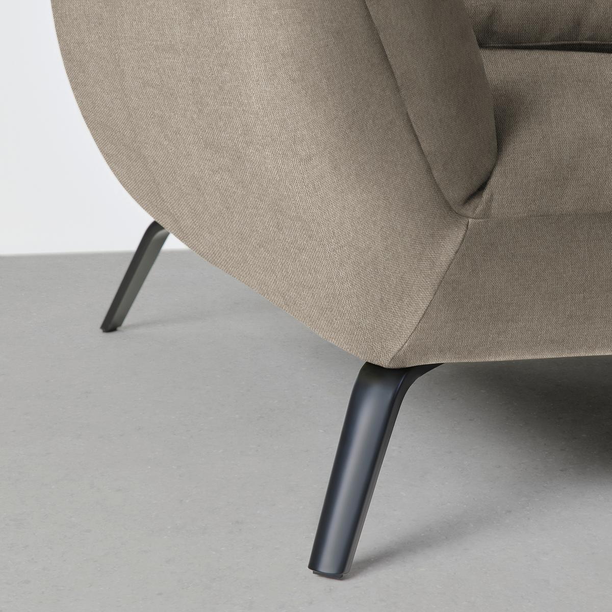 Rohová sedačka TRENDY, pravá, écru - čierna/écru, Modern, kov/kompozitné drevo (310/93/250cm) - Premium Living