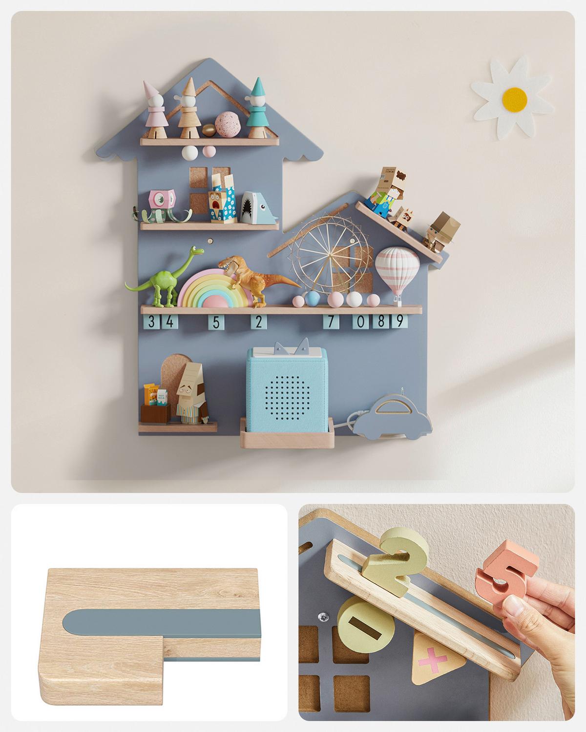 KINDERREGAL Grau B: 55,6 cm - Grau, MODERN, Holz/Holzwerkstoff (55,6/59,7/17,9cm) - MID.YOU