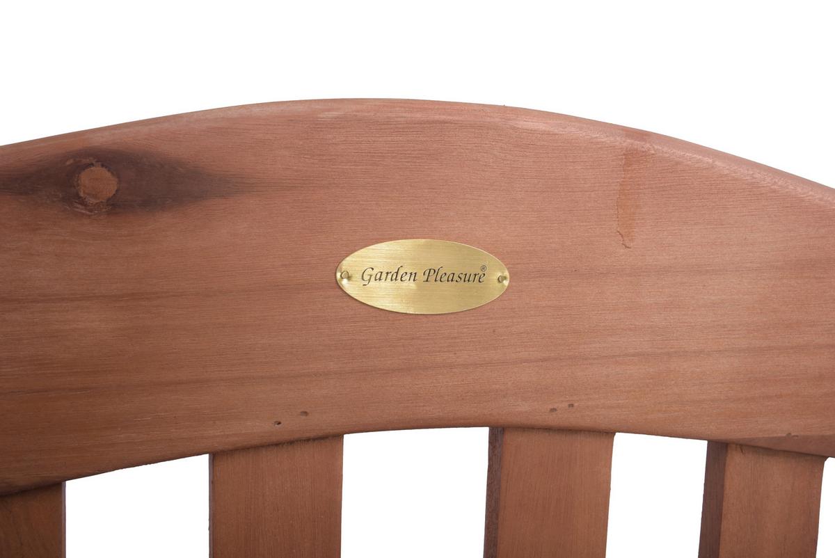 Gartenbank Holz Kingston 3-Sitzer - Eukalyptusholzfarben/Braun, MODERN, Holz (151/92,5/67cm) - Gardenson