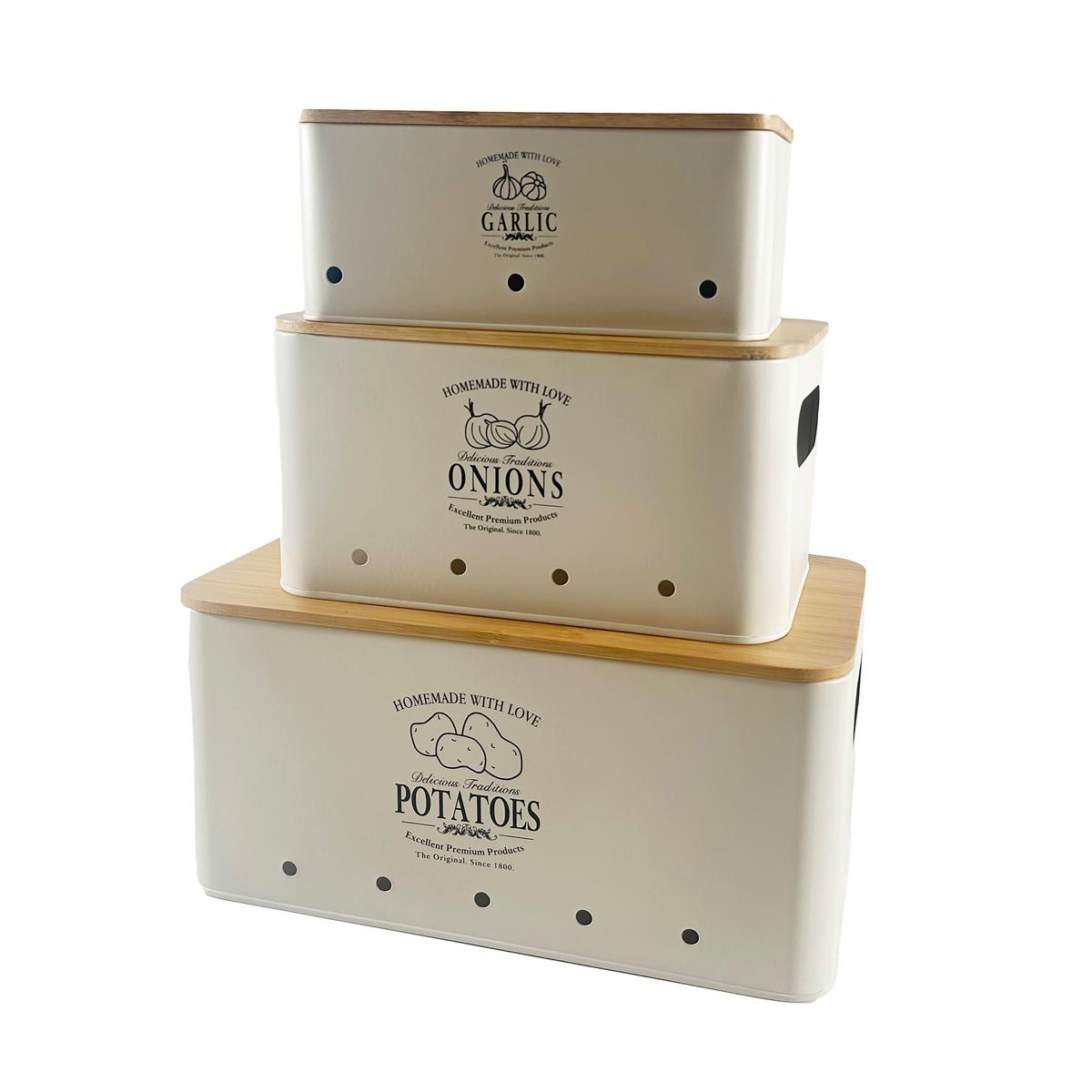 Vorratsdosenset Fanny - Schwarz/Weiß, Basics, Naturmaterialien/Metall - James Wood