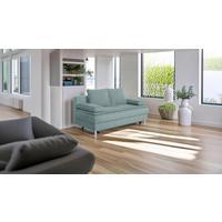 2-Sitzer-Sofa Mit Schlaffunktion Ken Blaugrau - Chromfarben/Blaugrau, Design, Holzwerkstoff/Textil (200/92/90cm) - P & B