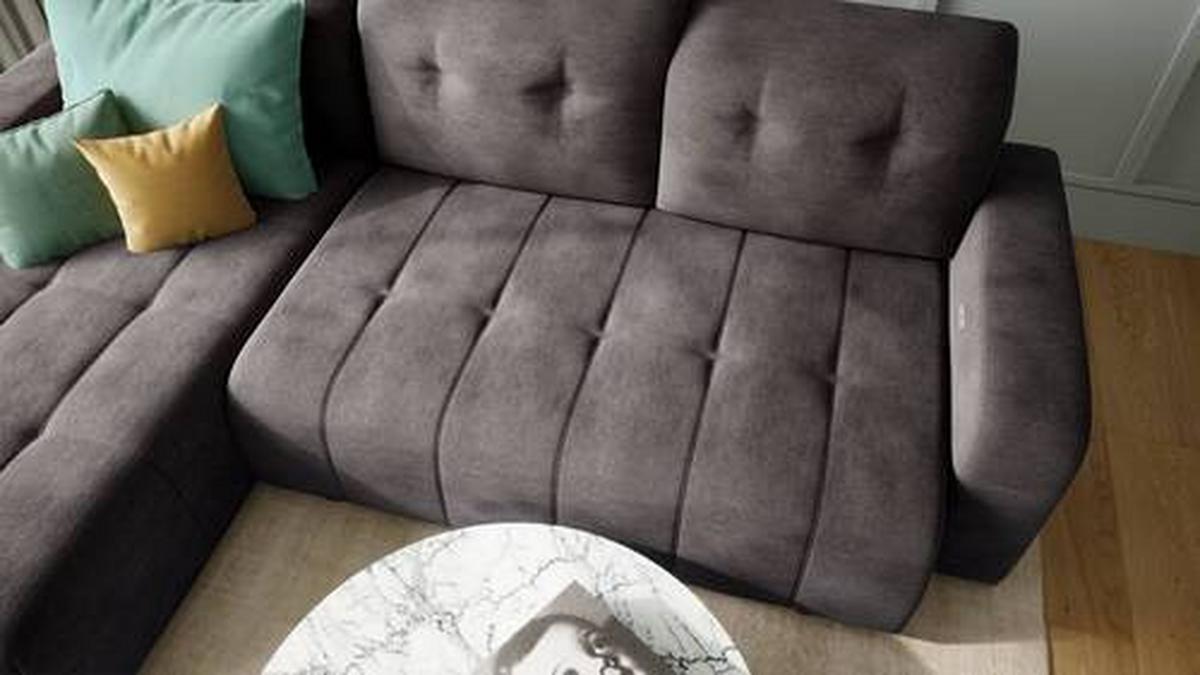 Ecksofa Vicari - Anthrazit/Schwarz, MODERN, Textil (292/185cm) - Livetastic