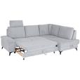 ECKSOFA Sound - Schwarz/Grau, MODERN, Textil (248/90/170cm) - Luca Bessoni