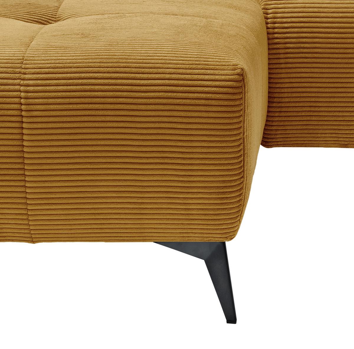 Ecksofa mit USB Anschluss Sano, Goldfarben,s: 180x258 cm - Goldfarben/Schwarz, MODERN, Textil (180/258cm) - Livetastic