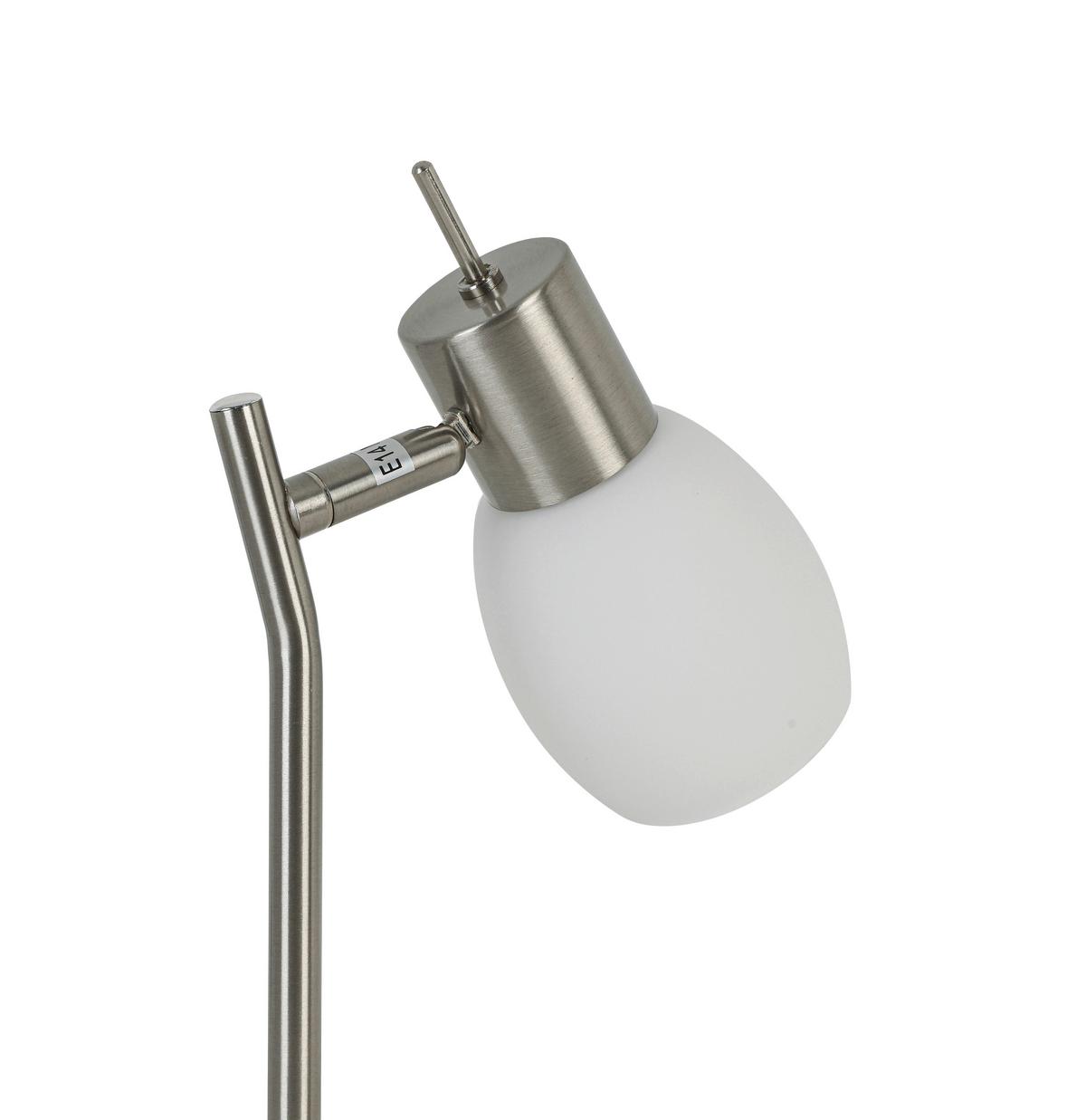 STOLNÁ LAMPA NORMAL - biela/niklová, Konventionell, kov/sklo (16/11/31cm) - Mömax