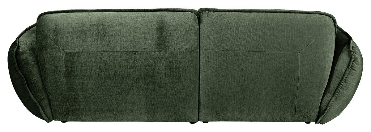 Ecksofa Fluffy Dunkelgrün S: 269x184 Cm - Dunkelgrün/Schwarz, MODERN, Textil (269/184cm) - Trendmanufaktur