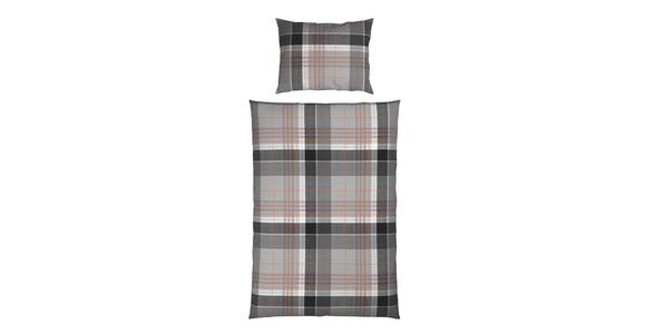 Bettwäsche Yasmin - Anthrazit, MODERN, Textil - Luca Bessoni