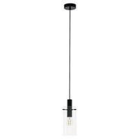Hängeleuchte Montefino H: 110 Cm 1-Flammig, Retro-Design - Klar/Schwarz, MODERN, Glas/Metall (11/110cm)