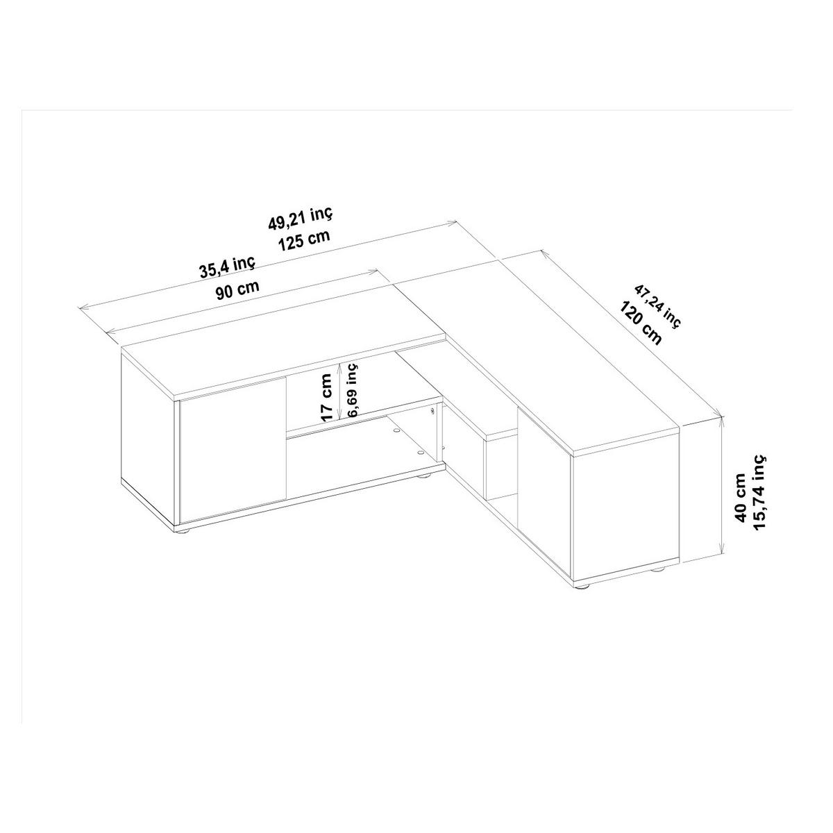 Lowboard Rosa Nussbaumfarben B: 125 Cm - Nussbaumfarben, Design, Holzwerkstoff (125/40/120cm) - Livetastic