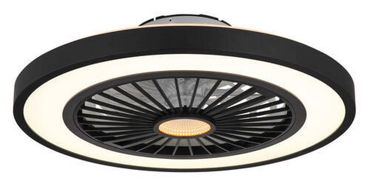Mennyezeti Ventilátor 03653 - fekete/áttetsző, Konventionell, műanyag/fém (54/15,9cm) - Globo