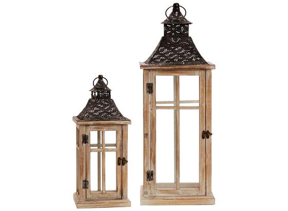 Laterne H: 67 cm - Grau, ROMANTIK / LANDHAUS, Glas/Holz (24,5/24,5/67cm) Laterne H: 67 cm - Grau, ROMANTIK / LANDHAUS, Glas/Holz (24,5/24,5/67cm)
