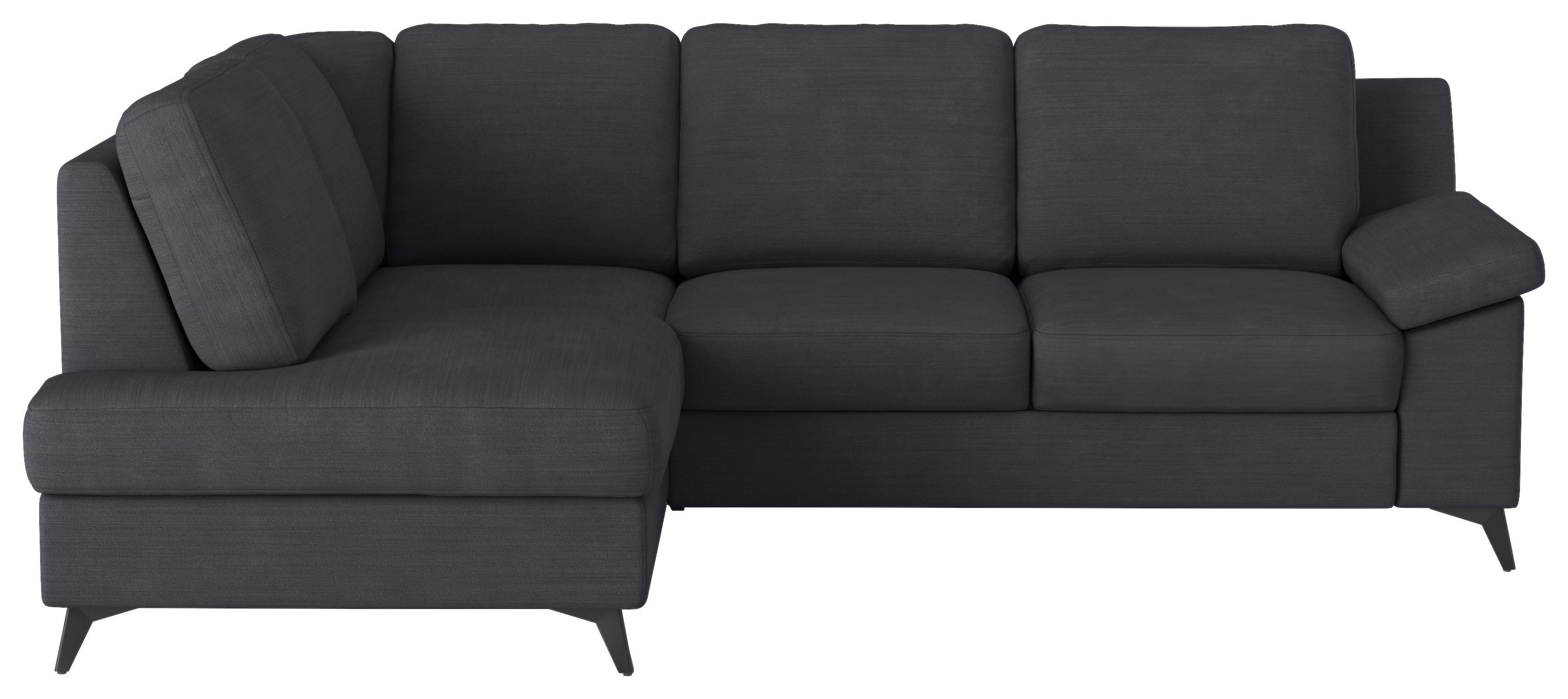 ECKSOFA Boom, Dunkelblau S: 170x242 cm - Schwarz/Dunkelblau, KONVENTIONELL, Textil (170/242cm) - Cotta