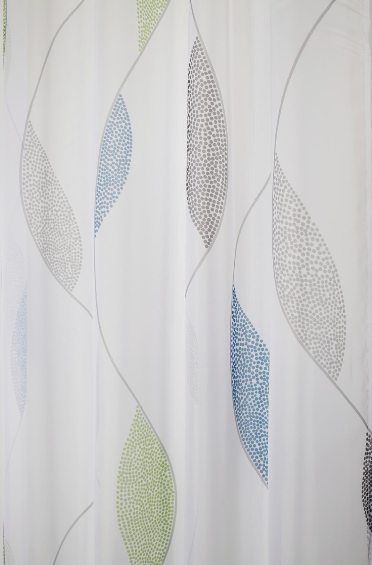 Fertigvorhang Blau Grün B: 140 Cm - Blau/Grün, KONVENTIONELL, Textil (140/225cm) - Schmidt W. Gmbh