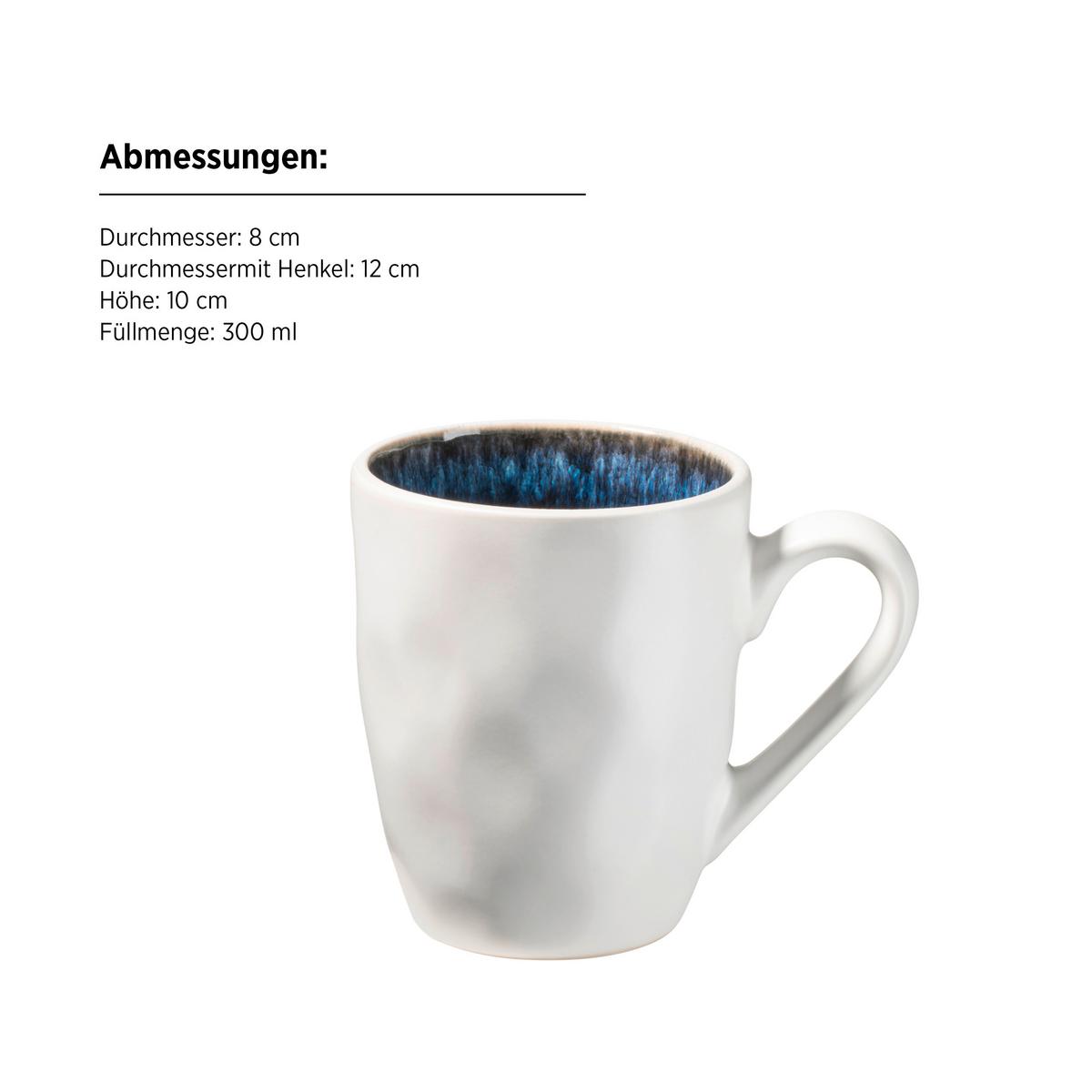 Kombiservice Frozen 4 Personen Geschirr Set - Dunkelblau, Basics, Keramik - Mäser