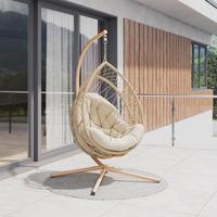 ZÁVĚSNÉ KŘESLO LIME - světle žlutá/béžová, Moderní, kov/textil (99/191/120cm) - Mömax