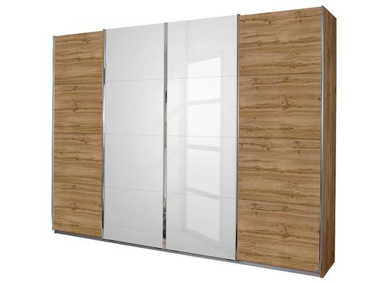 Skriňa S Posuvnými Dverami Bensheim 271/211 Hg - farby dubu/biela, Moderný, kompozitné drevo (271/211/62cm) - James Wood Skriňa S Posuvnými Dverami Bensheim 271/211 Hg - farby dubu/biela, Moderný, kompozitné drevo (271/211/62cm) - James Wood