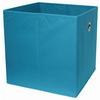 Faltbox Cubi Vlies Petrol 32x32x32 cm 2 Grifflöcher - Petrol, MODERN, Holzwerkstoff/Textil (32/32/32cm)
