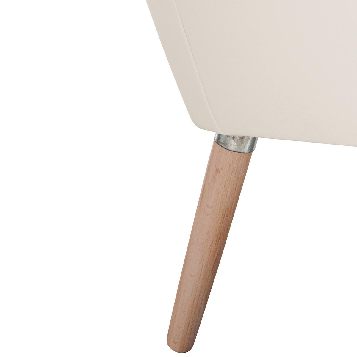 Polstersessel Mit Armlehnen Alegro Lederlook Beige - Beige/Buchefarben, Design, Textil (67/81/71cm) - Max Winzer