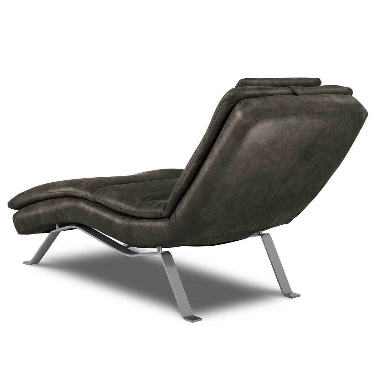 Relaxliege Silver Anthrazit, B: 65cm - Anthrazit/Silberfarben, Design, Textil (65/95/171cm) - Celina Home