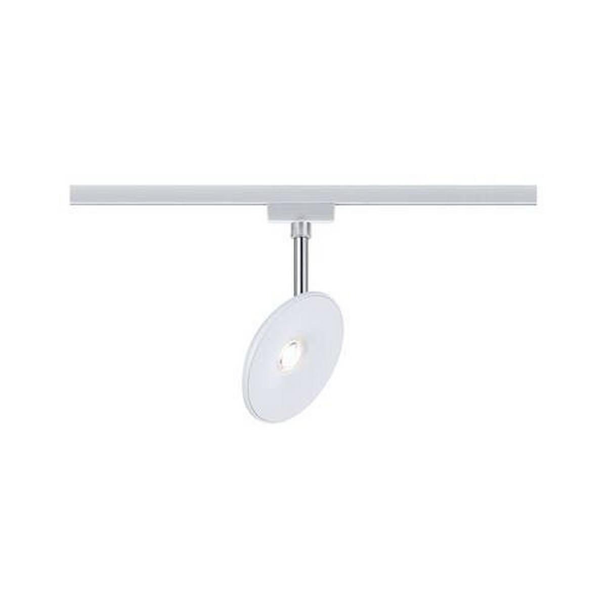 Schienensystem Schienenspot 96937 In Chromfarben/weiß - Chromfarben/Weiß, Basics, Kunststoff (11,98/18,3/3,2cm) - Paulmann