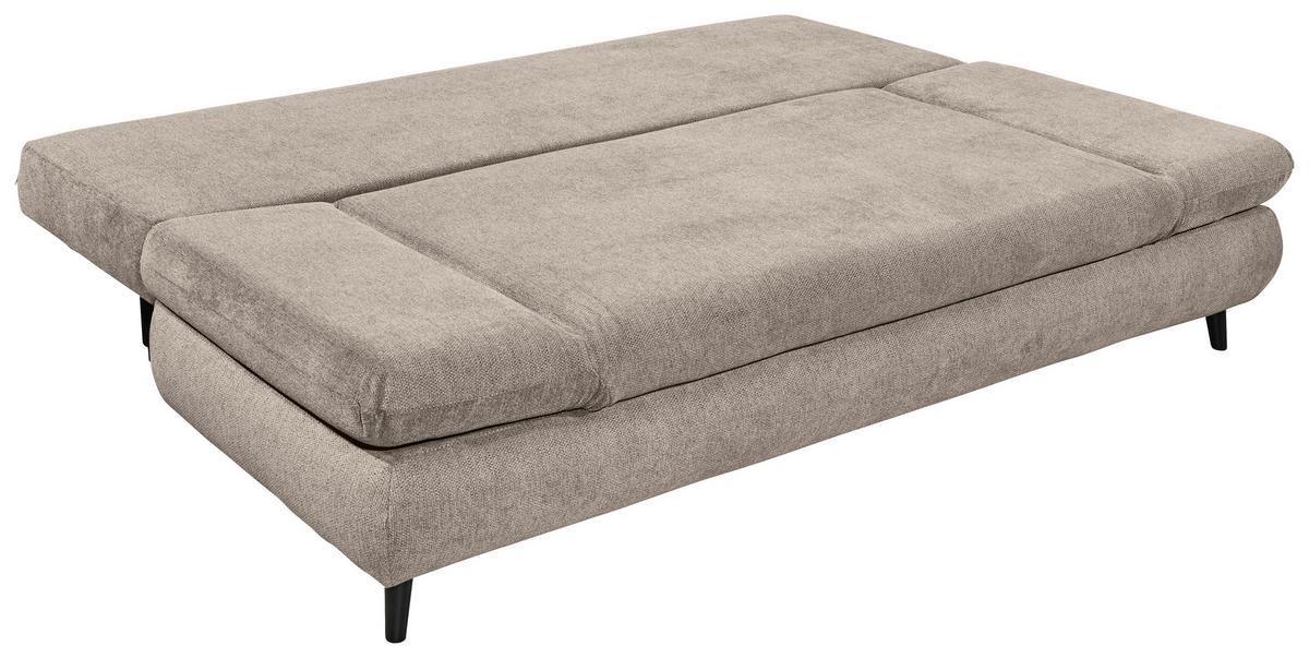 2-Sitzer-Sofa Mit Schlaffunktion Sunny B: 212 cm - Beige/Schwarz, KONVENTIONELL, Holzwerkstoff/Textil (212/88/101cm) - MID.YOU