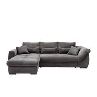Ecksofa Federico Grau S: 188/302 cm - Chromfarben/Grau, MODERN, Holz/Textil (188/302cm) - MID.YOU