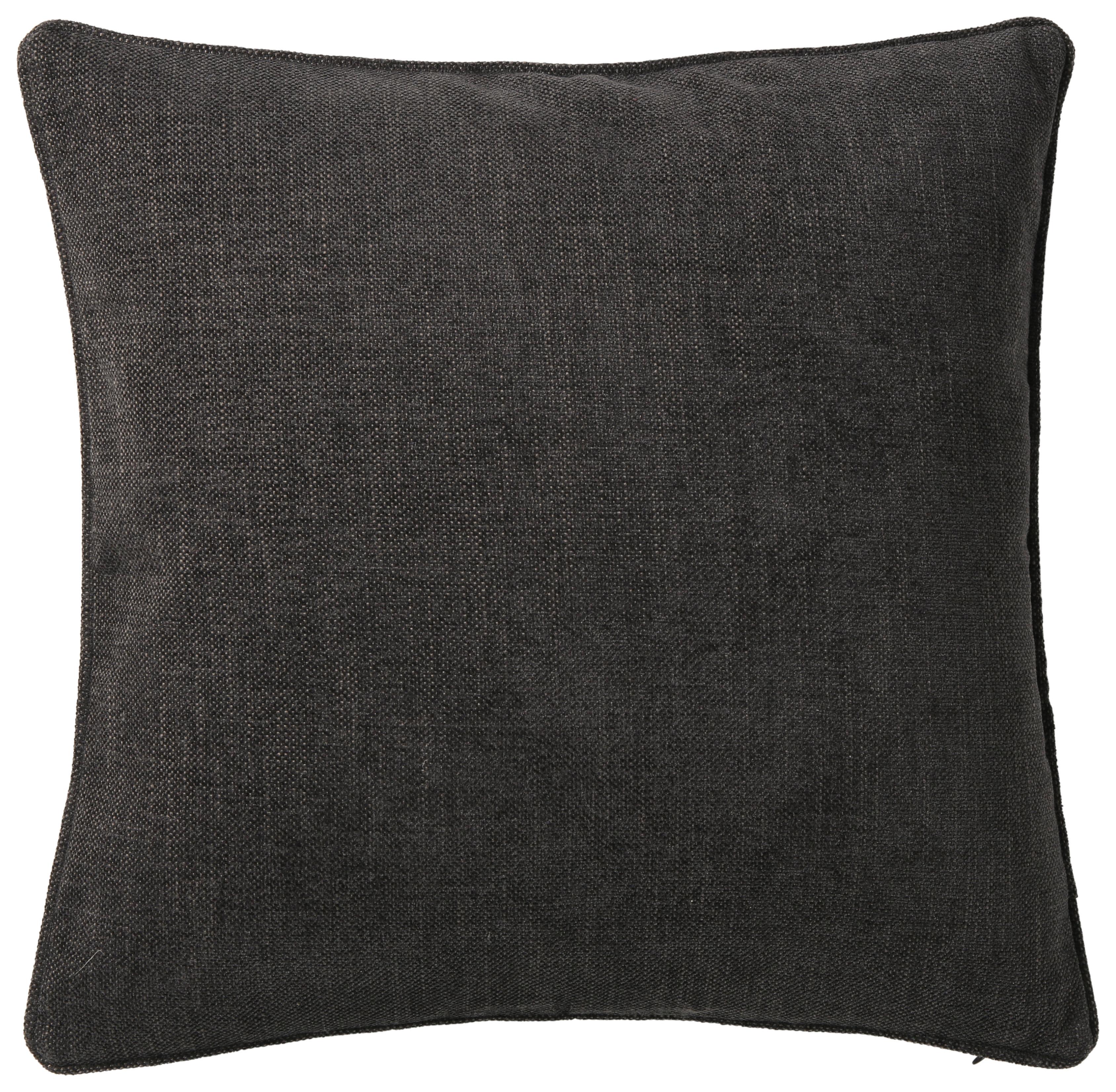 POŤAH NA VANKÚŠ Mary Leinen, 48/48cm, tm. sivá - tmavosivá, Modern, textil (48/48cm) - Mary's