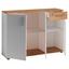 Kommode B 110cm Justus, Weiß/Eiche Dekor - Eichefarben/Schwarz, MODERN, Holzwerkstoff/Kunststoff (110/83,5/35,5cm) - MID.YOU Kommode B 110cm Justus, Weiß/Eiche Dekor - Eichefarben/Schwarz, MODERN, Holzwerkstoff/Kunststoff (110/83,5/35,5cm) - MID.YOU