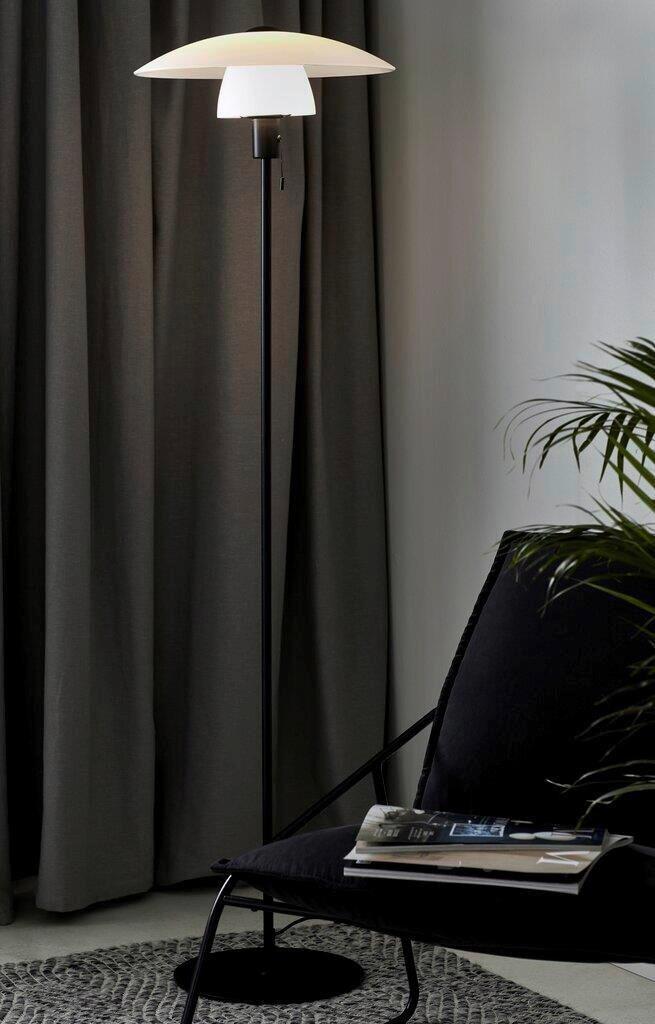 Stehleuchte Verona Weiß D: 40 cm - Schwarz/Weiß, Design, Glas/Metall (40/150cm) - Nordlux