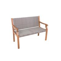 Gartenbank Holz Rosario 2-Sitzer - Braun/Grau, MODERN, Holz/Kunststoff (60/90/120cm) - Gardenson