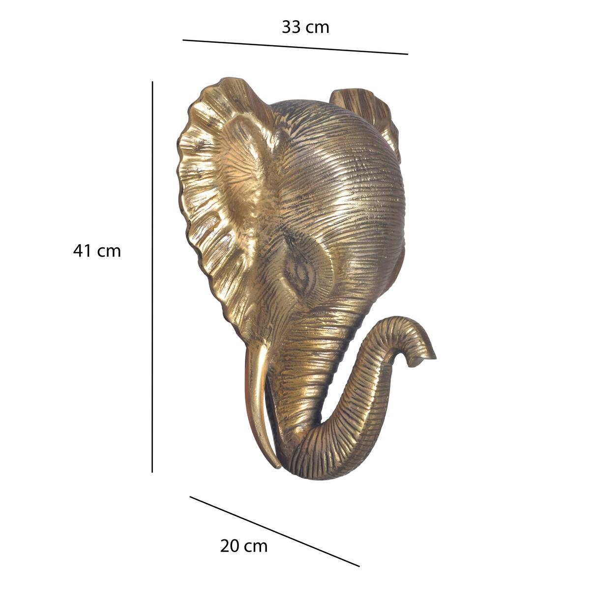Wanddeko Goldfarben B: 33 cm - Goldfarben, Design, Metall (33/41/20cm) - Livetastic