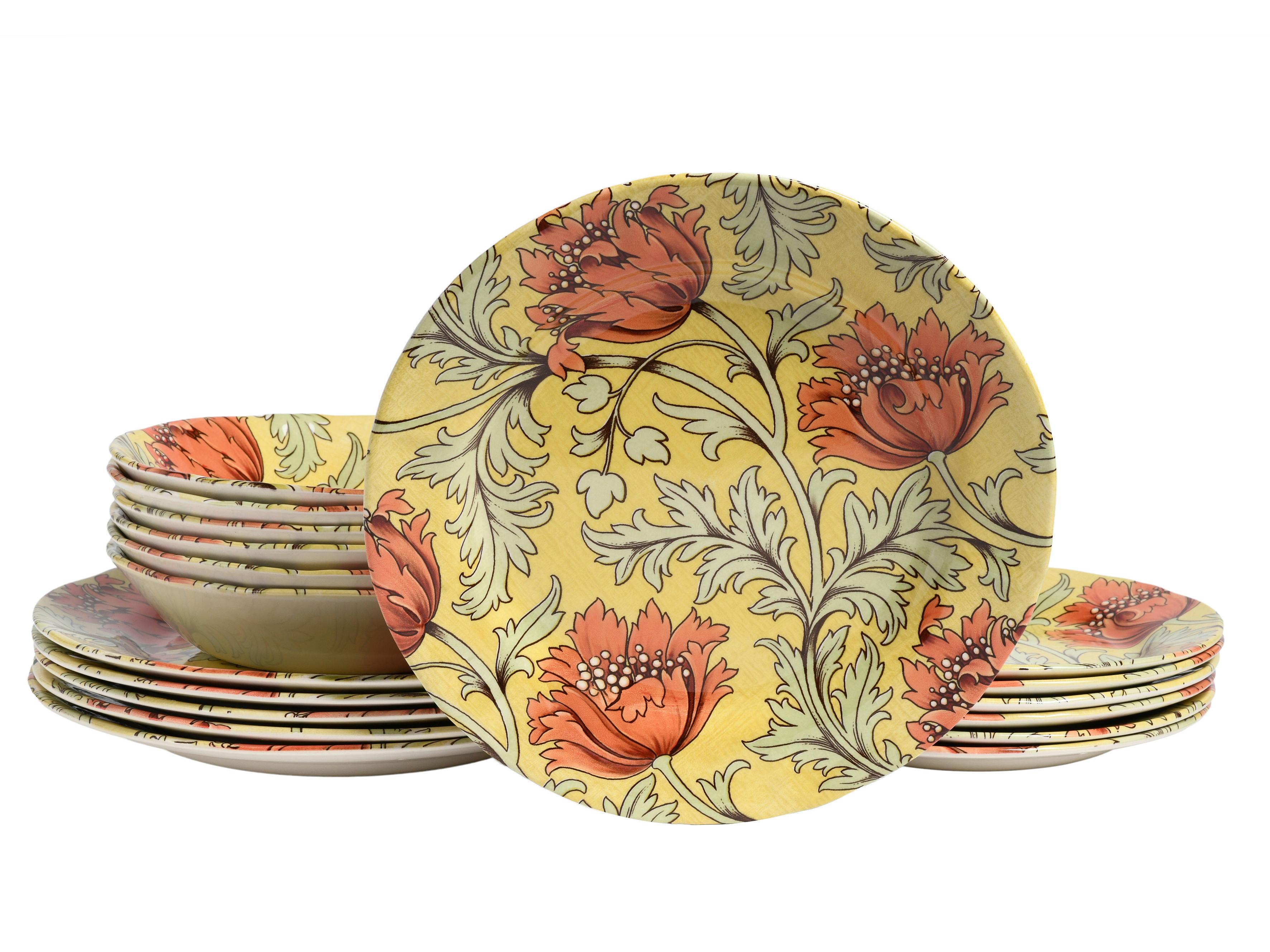 Tafelservice Florentina Multicolor L: 31 cm - Multicolor, Basics, Keramik - Creatable