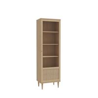Vitrína CALASETTA š: 60 cm - zlatá/farba duba, Natur, kov/kompozitné drevo (60,4/198,5/41,4cm)