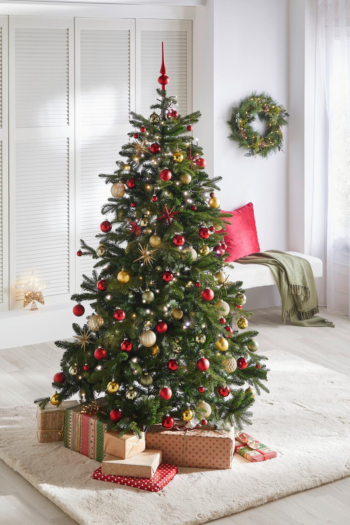 Sada vánočních  koulí Noel, Ø: 6cm, 15 ks/bal. - červená, Basics, sklo (6cm) - Modern Living