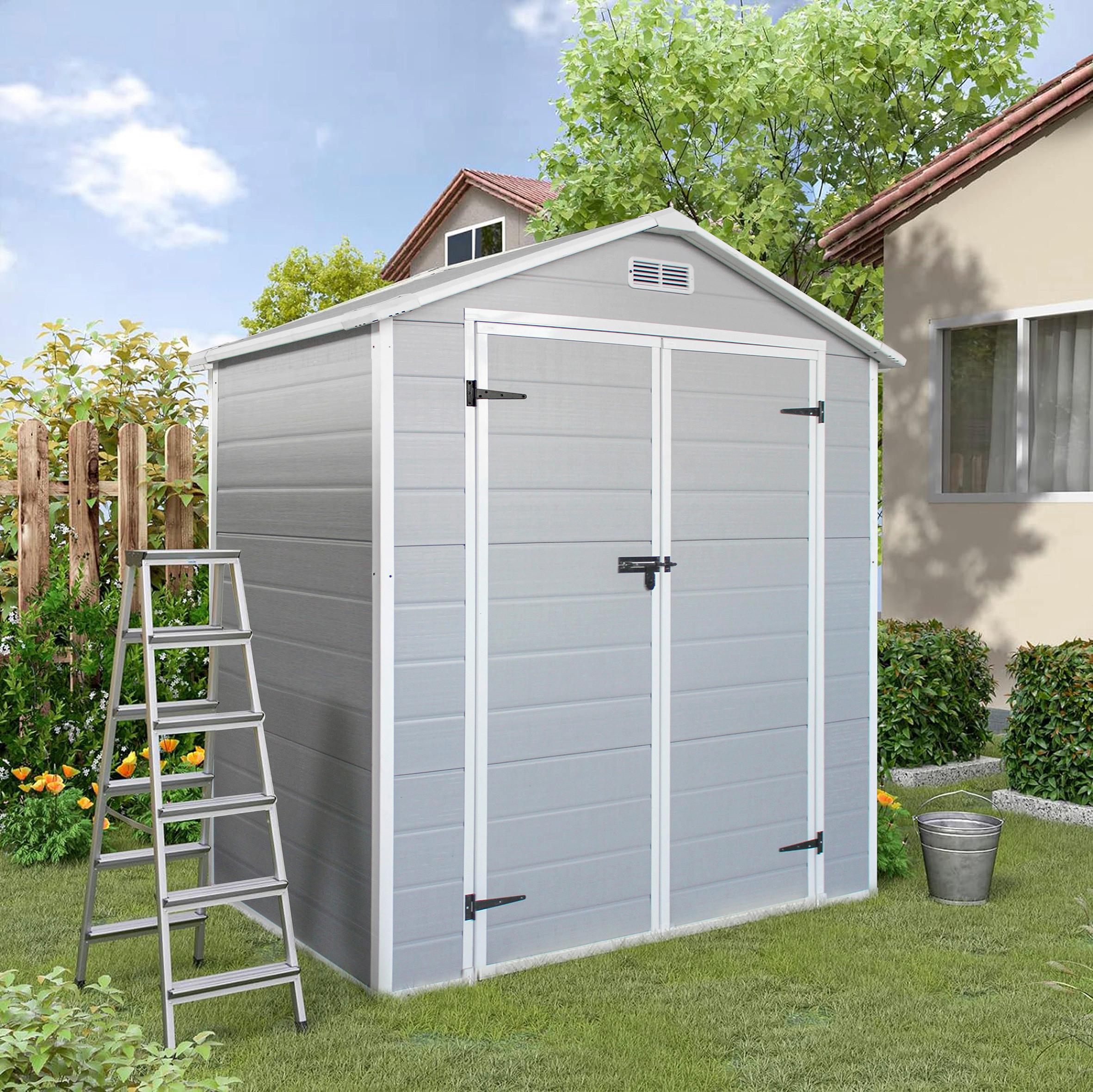 Gartenhaus Bayonne - Grau, MODERN, Kunststoff/Metall (182.5/220/103cm) - Homezone