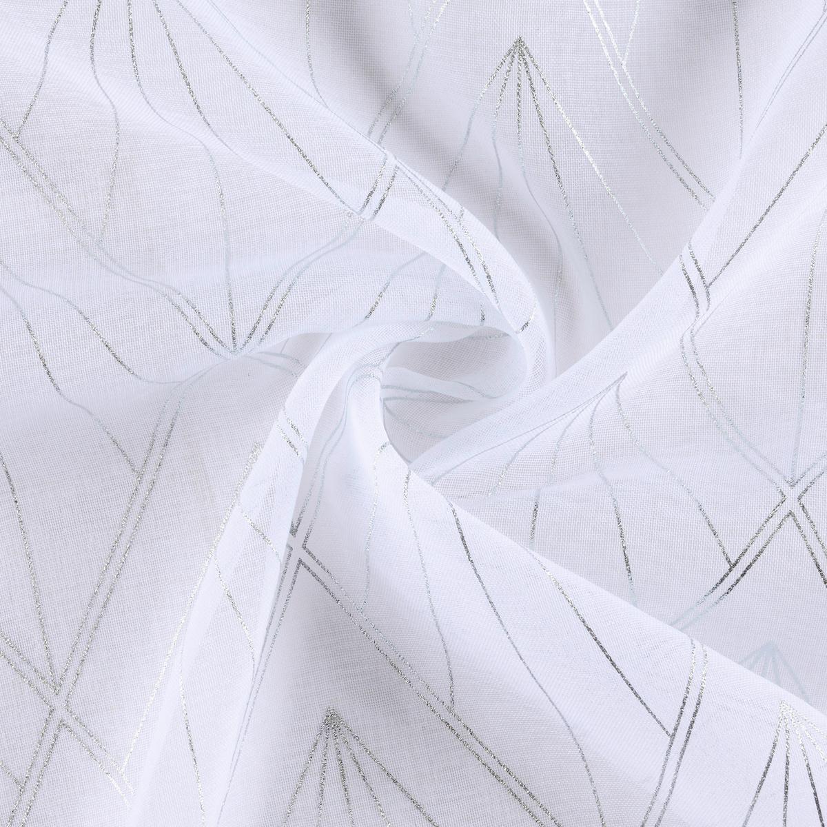 HOTOVÝ ZÁVĚS Esther, 135/245cm - bílá/barvy stříbra, Romantický / Rustikální, textil (135/245cm) - Modern Living