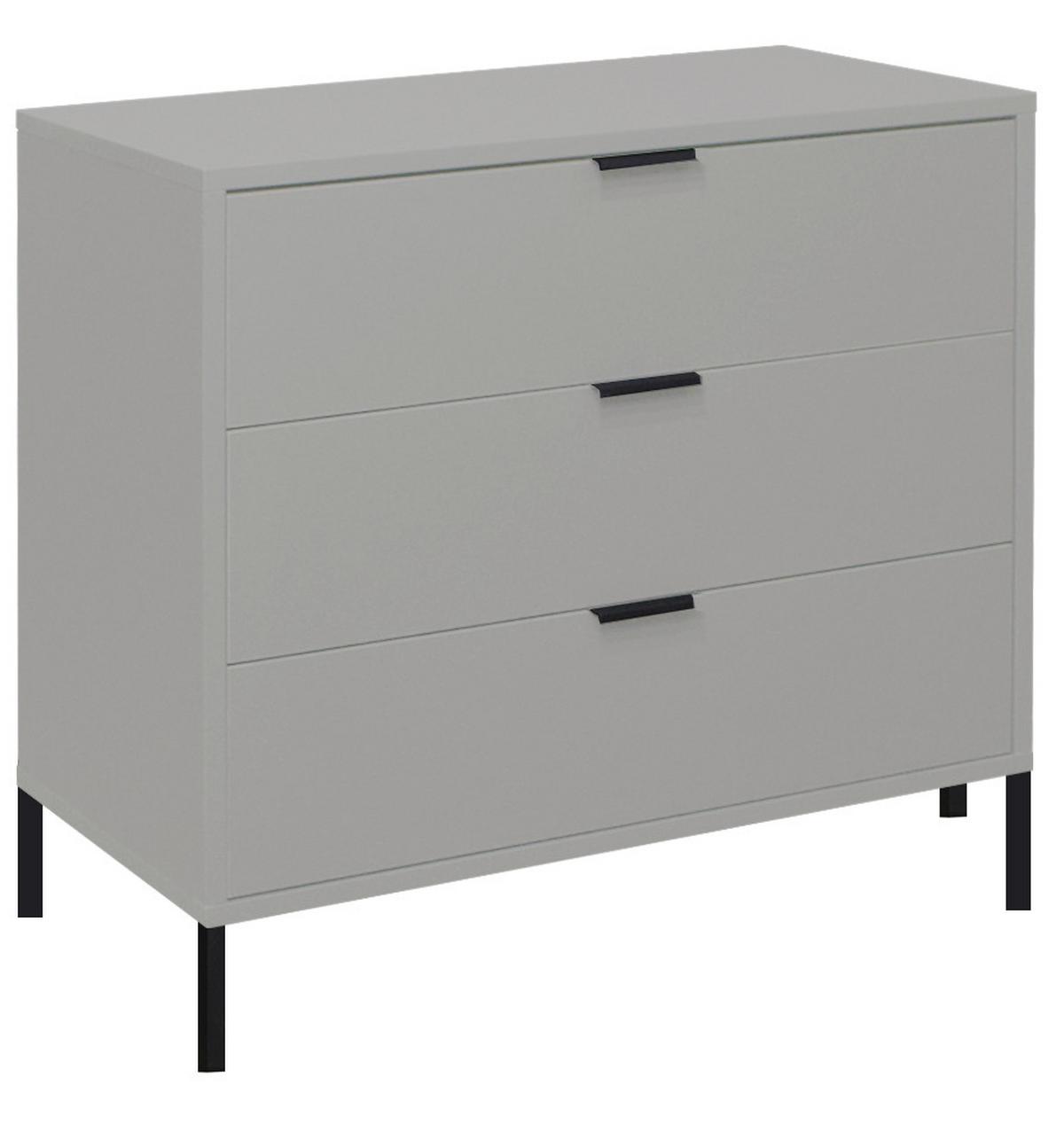 Komoda s 3 zásuvkami Bounty, sivá - šedá/antracitová, Moderní (81/67/45cm) - Premium Living