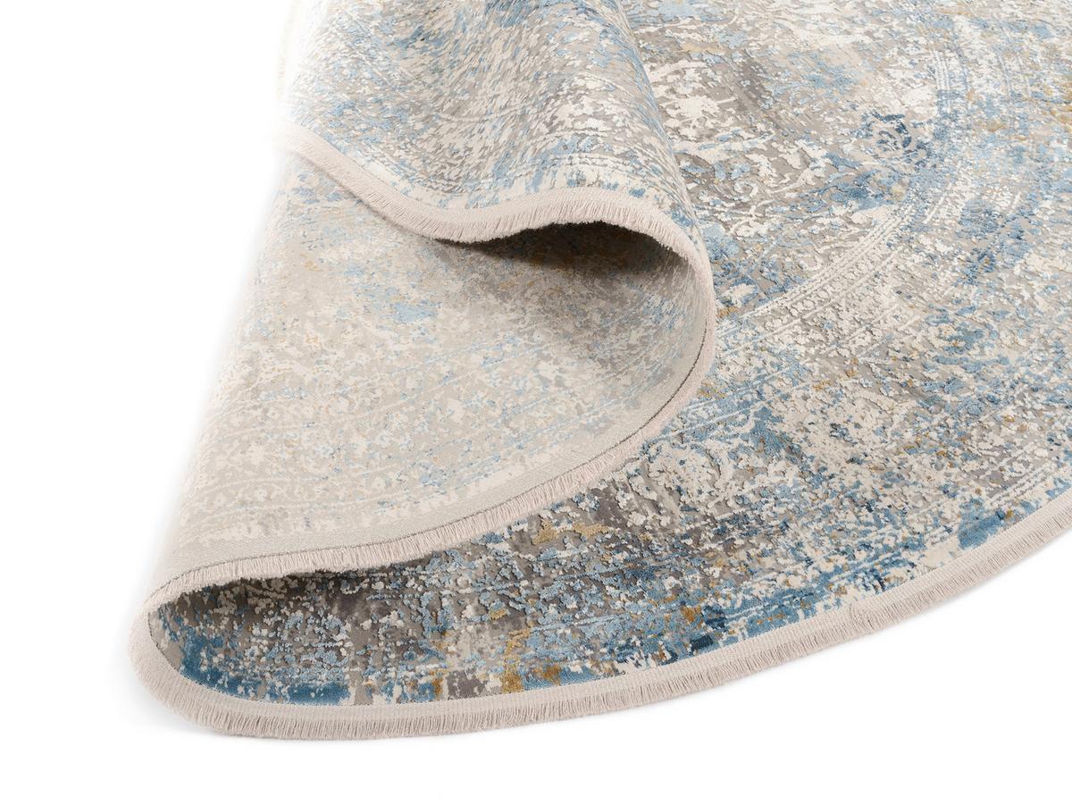 Webteppich Avignon Multicolor Rund Ø 200 cm - Blau/Grau, Design, Textil (200cm) - Dieter Knoll